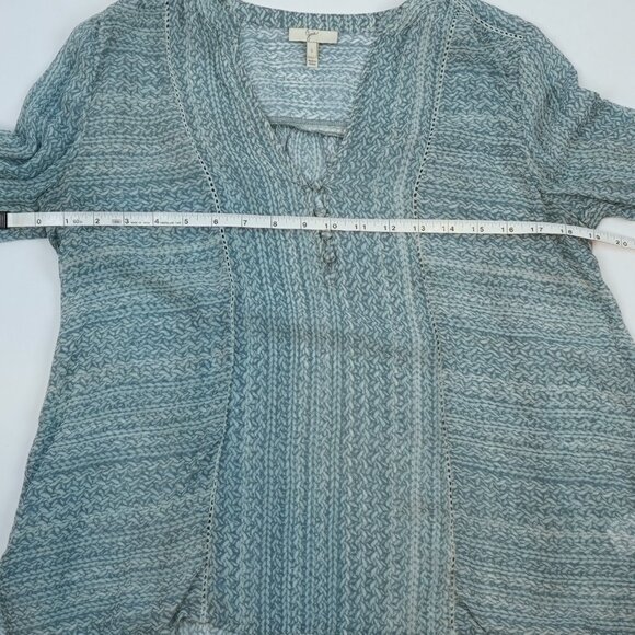 Joie Parmena Sheer Blue 100% Silk Long Sleeve Blouse - Size Small - Picture 6 of 6